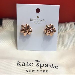 Kate Spade Bourgeois Bow Studs - Rose Gold - NWT